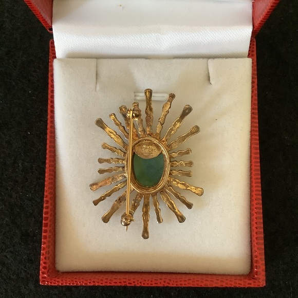 Vintage 14KT yellow gold over sterling brooch. - Picture 5 of 7